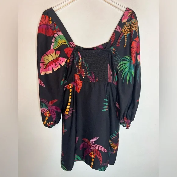 FARM RIO JUNGLE COLORS MINI DRESS SIZE XS